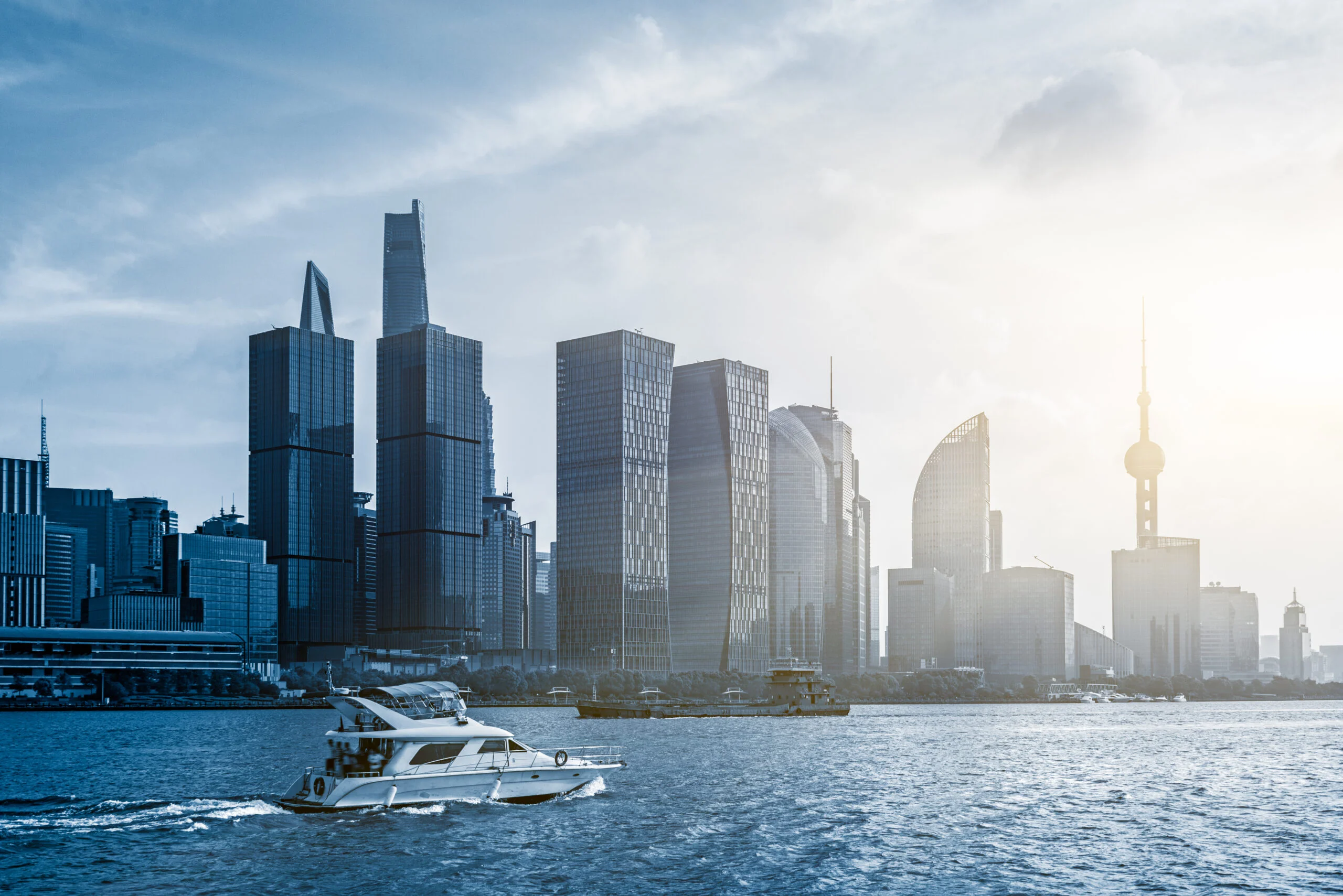 Downtown City skyline along the River how much is a yacht in dubai<br />